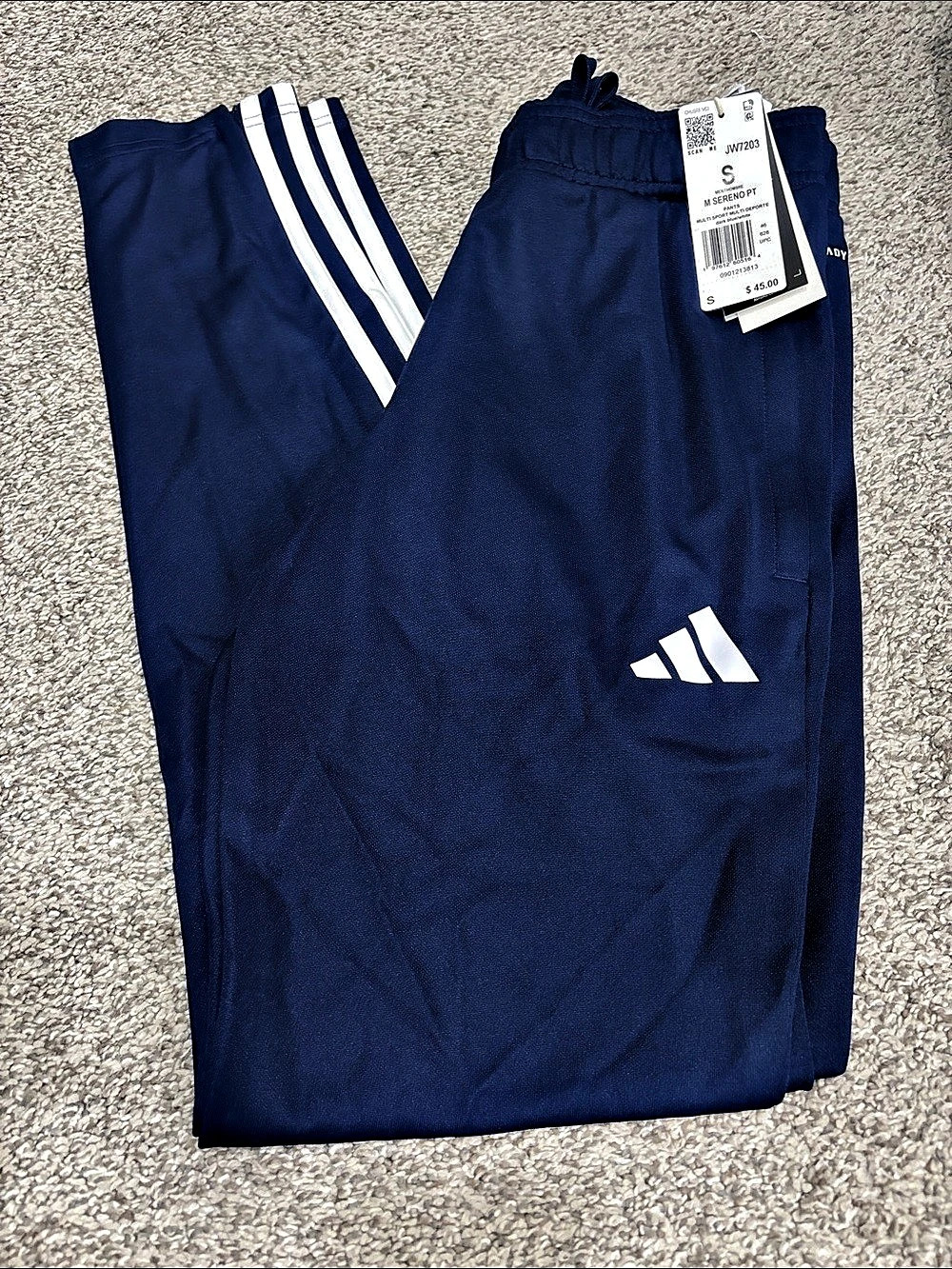 adidas M Sereno PT Men'Small Track Pants Blue & White Small